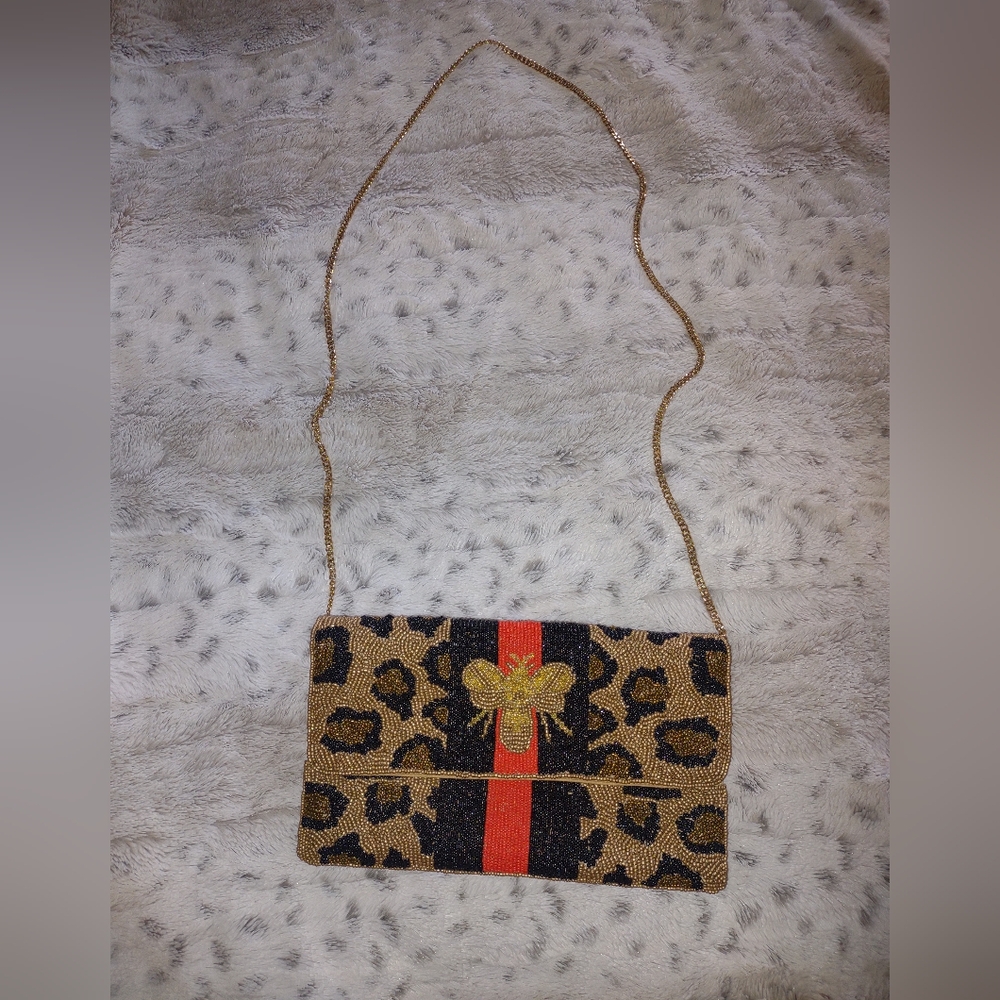 Beaded Bee crossbody bag